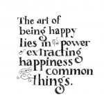 The art of being happy...