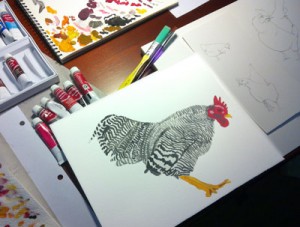 The lead chicken art
